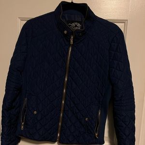 Navy blue quilted jacket